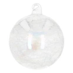Außergewöhnliche Weihnachtskugel Drahtgeflecht, Transparent, Glas, 8 Cm