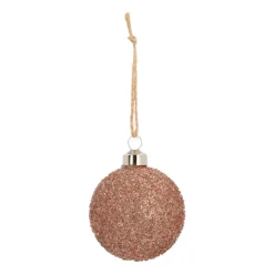Besondere Weihnachtskugel Glitzermantel, Kupfer, Glas, 8 Cm