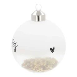 Besondere Weihnachtskugel „It's All About Christmas“, Transparent, Glas, 8 Cm