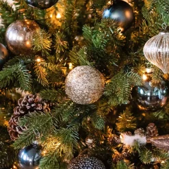 Bezaubernde Weihnachtskugel Perlen, Champagner, Kunststoff, 8 Cm