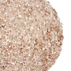 Bezaubernde Weihnachtskugel Perlen, Champagner, Kunststoff, 8 Cm
