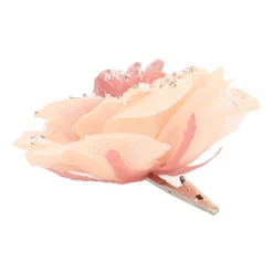 Blume Mit Clip Altrosa, Aus Kunststoff, 12 Cm
