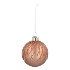 Braune Weihnachtskugel Mit Tautropfen