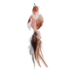 Brauner Vogel Mit Klammer Für Einen Verzauberten Weihnachtsbaum