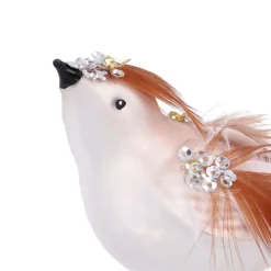 Brauner Vogel Mit Klammer Für Einen Verzauberten Weihnachtsbaum