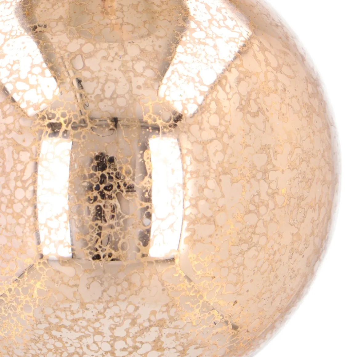 Bronzene Weihnachtsbaumkugel Mit Vintage-Craquelé