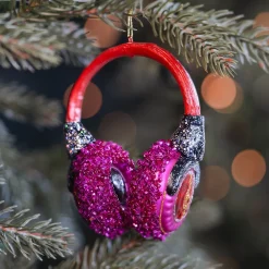 Bunter Kopfhörer Weihnachtsanhänger Für Ein Musikalisches Weihnachten