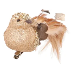 Champagner Vogel Auf Klammer Mit Glitzer