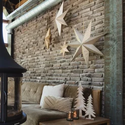 Champagnerfarbener Papierstern 75 Cm