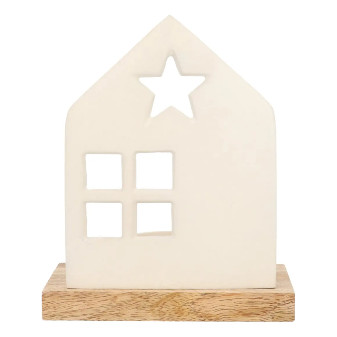Charmantes Weißes Häuschen Mit Teelichthalter
