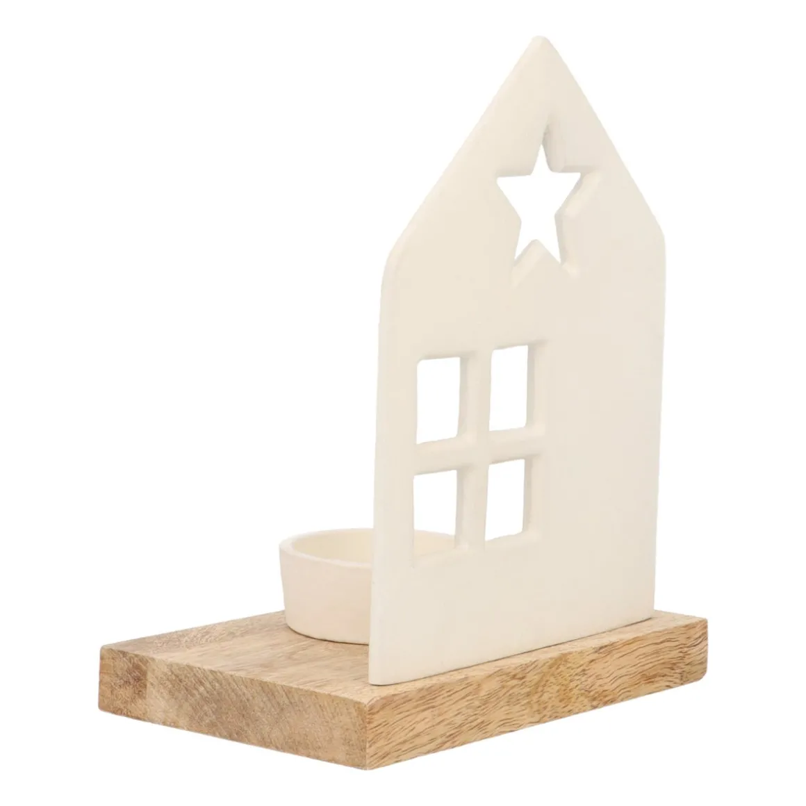 Charmantes Weißes Häuschen Mit Teelichthalter