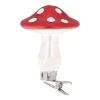 Christbaumschmuck Fliegenpilz Mit Clip, Rot-weiß, Glas, 8 Cm