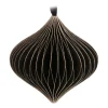 Christbaumschmuck Papier Zwiebelform, Schwarz, 8 Cm