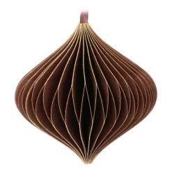 Christbaumschmuck Papier Zwiebelform, Kupfer, 8 Cm