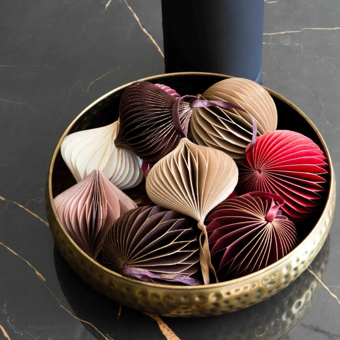 Christbaumschmuck Papier Zwiebelform, Kupfer, 8 Cm