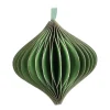 Christbaumschmuck Papier Zwiebelform, Grün, 8 Cm