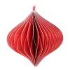 Christbaumschmuck Papier Zwiebelform, Rot, 8 Cm