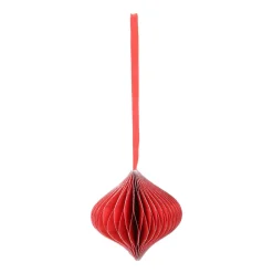Christbaumschmuck Papier Zwiebelform, Rot, 8 Cm