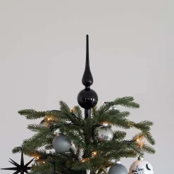Christbaumspitze, Schwarz, Glänzend, Glas, 27 Cm