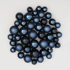 Cooles Denim Blue Weihnachtskugel-Set 44 Stück In Praktischer Box
