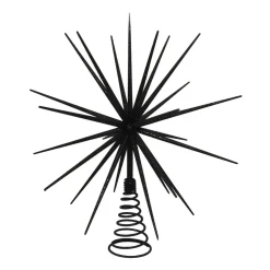 3D Strahlenstern Christbaumspitze, Schwarz, Kunststoff, 35cm