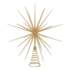 3D Strahlenstern Christbaumspitze, Gold, Kunststoff, 35cm