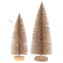 Deko Weihnachtsbaum, Champagner, Kunststoff, 20 Cm