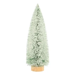 Deko Weihnachtsbaum Mit Schnee, Grün, Kunststoff, 25 Cm