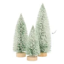 Deko Weihnachtsbaum Mit Schnee, Grün, Kunststoff, 25 Cm