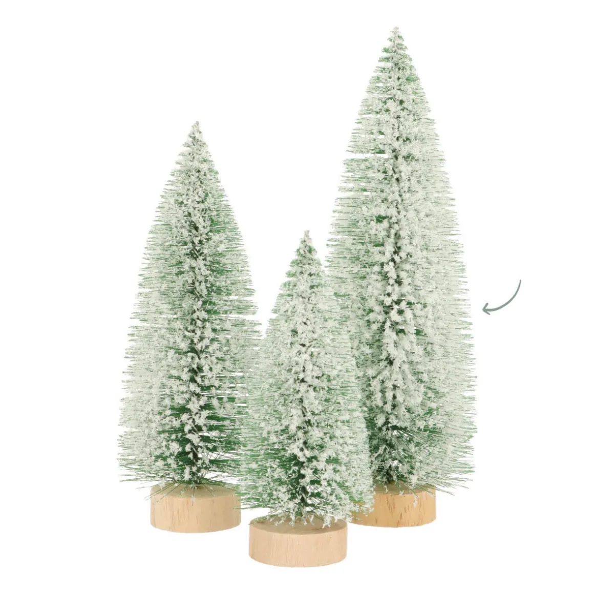 Deko Weihnachtsbaum Mit Schnee, Grün, Kunststoff, 25 Cm