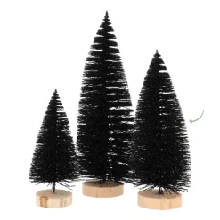 Deko-Weihnachtsbaum Schwarz, Aus Kunststoff, 20 Cm