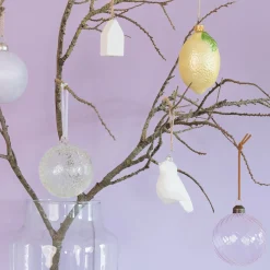 Design Christbaumschmuck Vogel, Weiß, Glas, 9 Cm