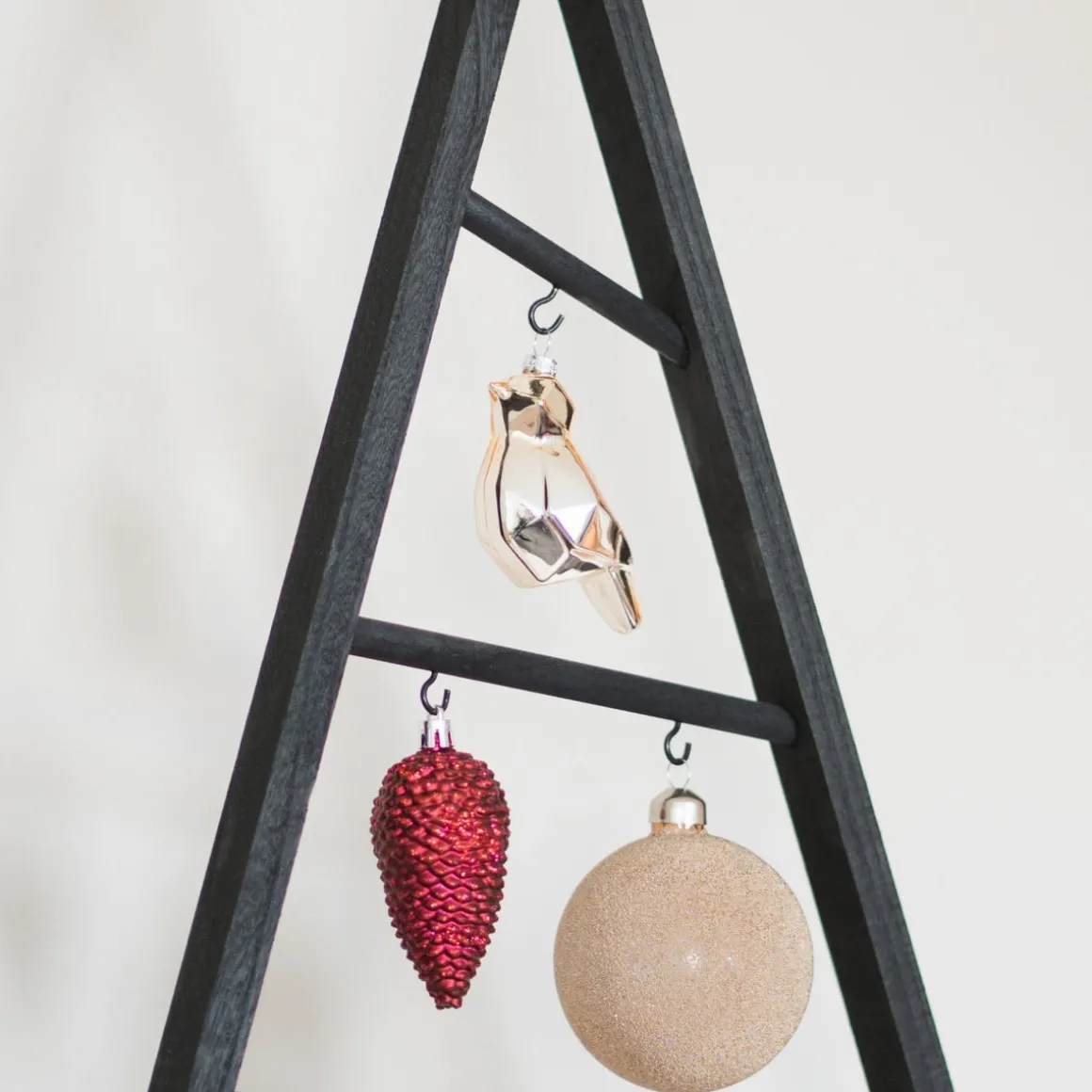 Design Christbaumschmuck Vogel, Hellgold, Glas, 9 Cm