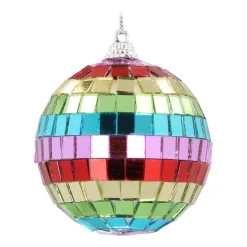 Disco Weihnachtskugel, Bunt, Kunststoff, 6 Cm