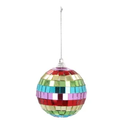 Disco Weihnachtskugel, Bunt, Kunststoff, 6 Cm