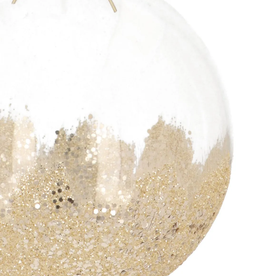 Durchsichtige Weihnachtskugel Mit Goldenem Glitter-Dip