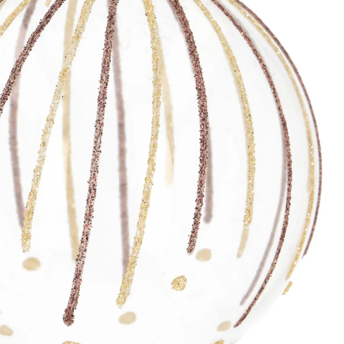 Durchsichtige Weihnachtskugel Mit Glitzerlinien