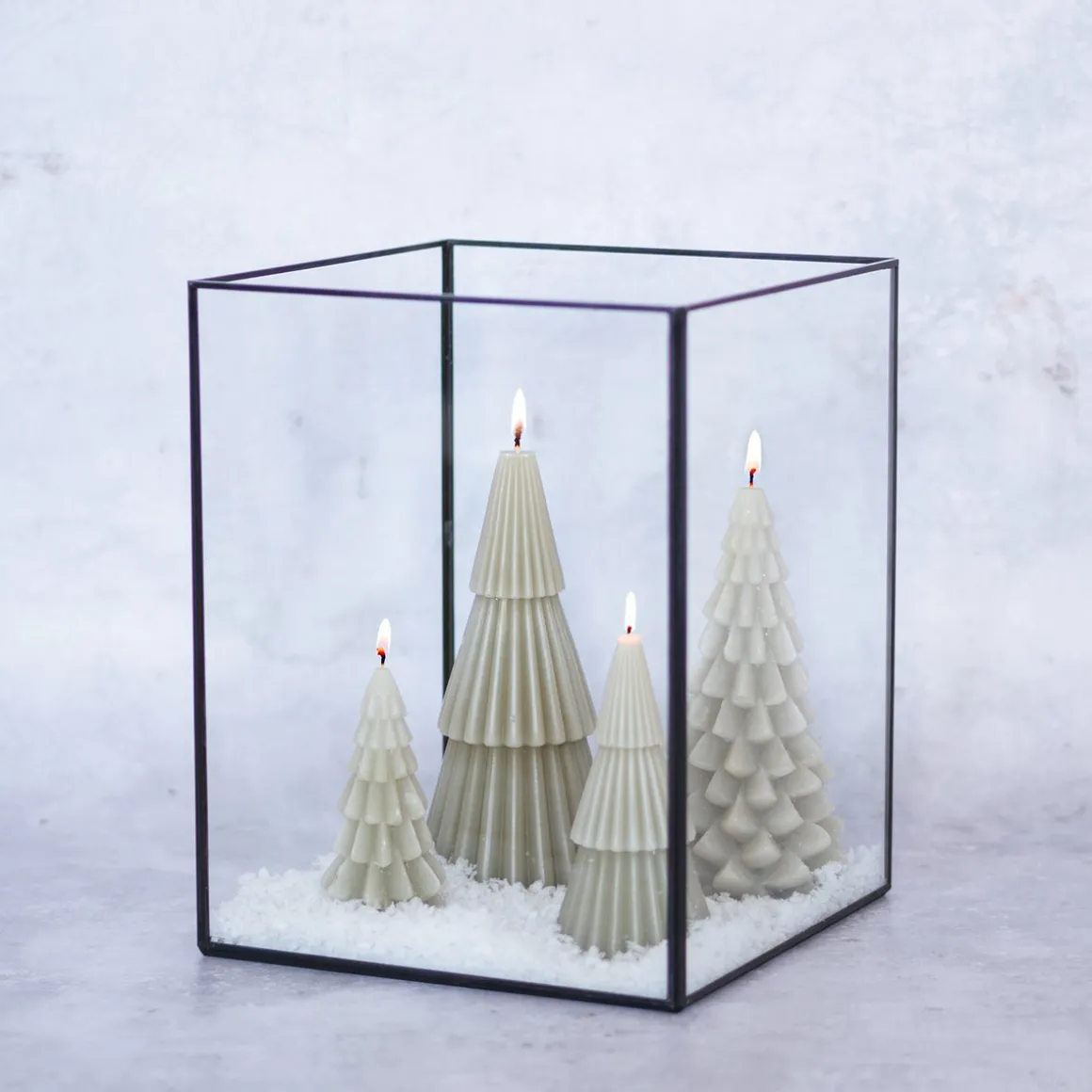 3D-Weihnachtsbaumkerze - Grün