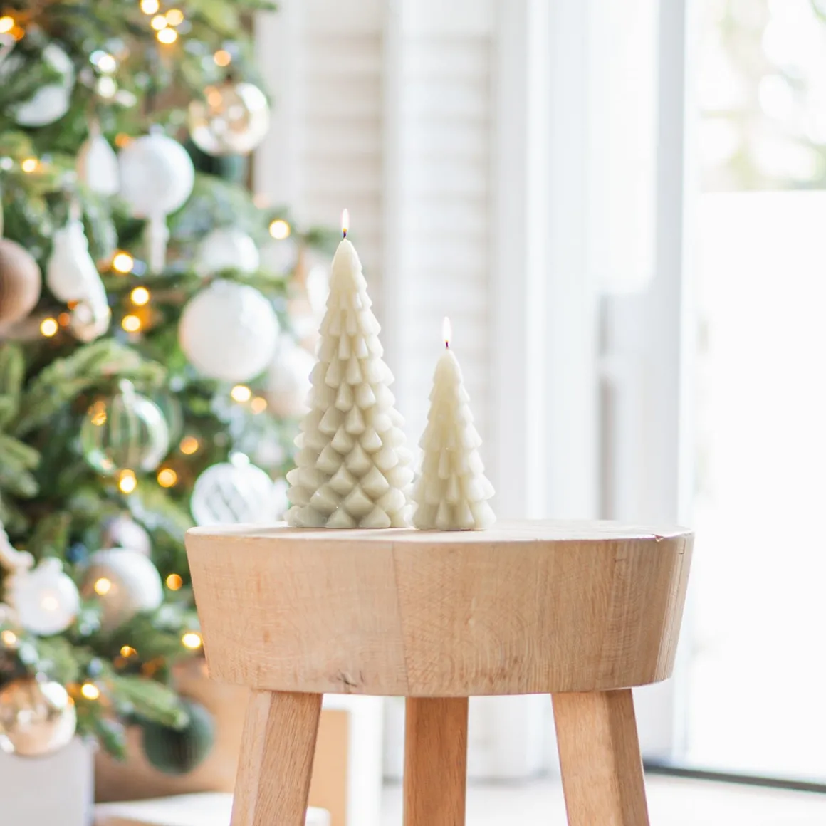 3D-Weihnachtsbaumkerze - Grün