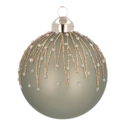 Edle Weihnachtskugel Eiszpafen, Cottage Green, Glas, 8 Cm