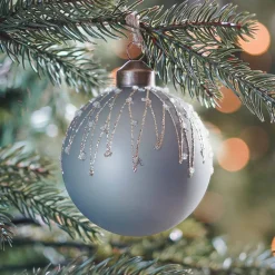 Edle Weihnachtskugel Eiszpafen, Cottage Green, Glas, 8 Cm