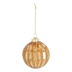 Elegante Bronzene Weihnachtskugel Mit Craquelé-Vintage-Look