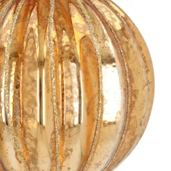 Elegante Bronzene Weihnachtskugel Mit Craquelé-Vintage-Look