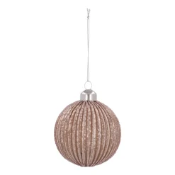 Elegante Champagnerfarbene Weihnachtskugel Mit Tiefgang