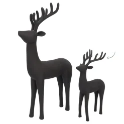 Elegante Schwarze Rentierfigur