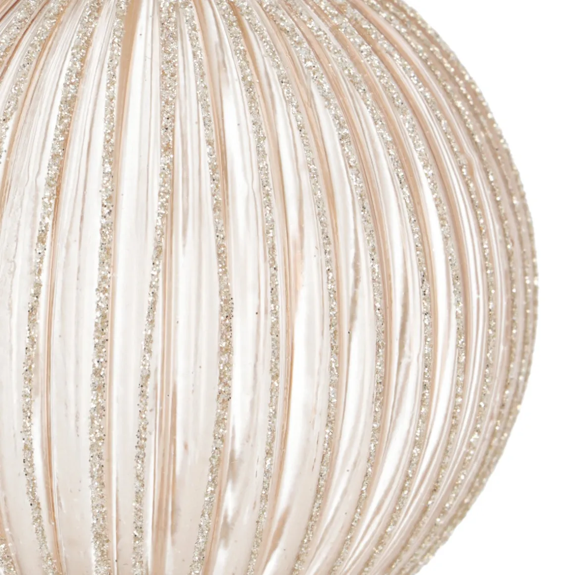 Elegante Taubenfarbige Weihnachtskugel Mit Goldenem Glitzer