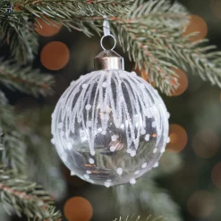 Elegante Transparente Glaskugel Mit Glitzer Und Pünktchen