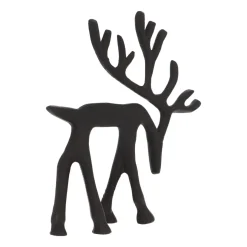 Elegantes Schwarzes Rentier Mit Gesenktem Kopf