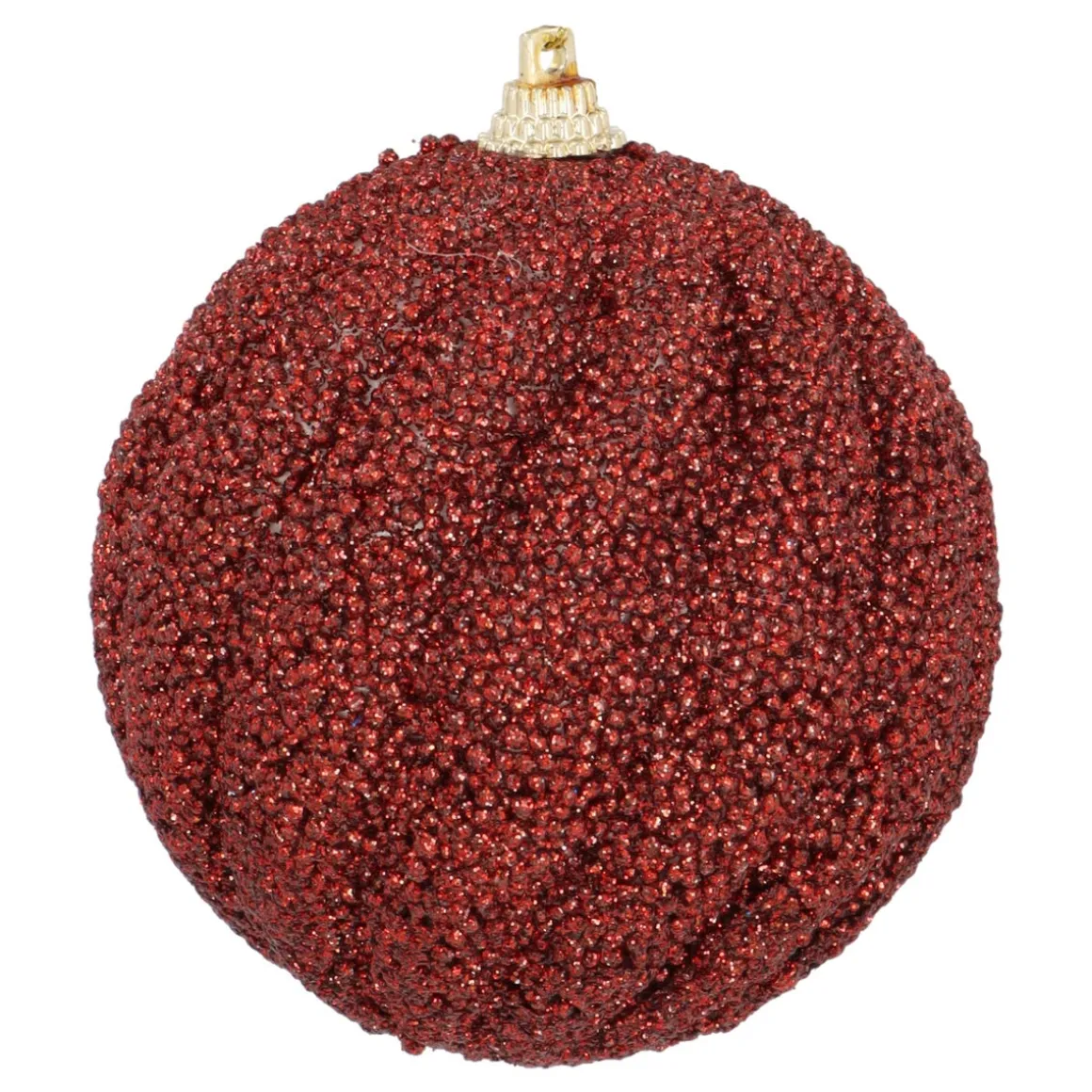 Elgant Dunkelrote Spiralkugel Mit Glitzerperlen
