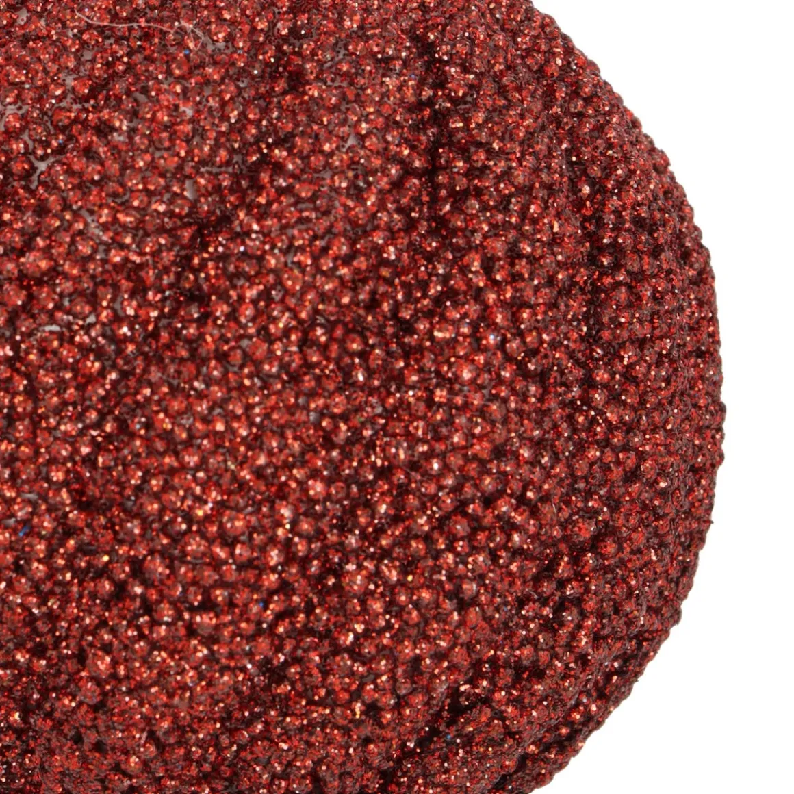 Elgant Dunkelrote Spiralkugel Mit Glitzerperlen